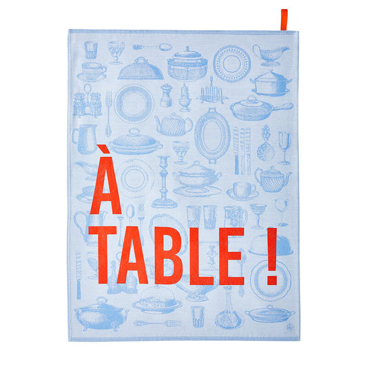 "A Table" Tea Towel, Blue