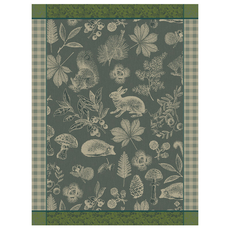 "Dans les bois" Tea Towel, Green