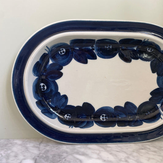 Finnish Pottery Platter, Blue