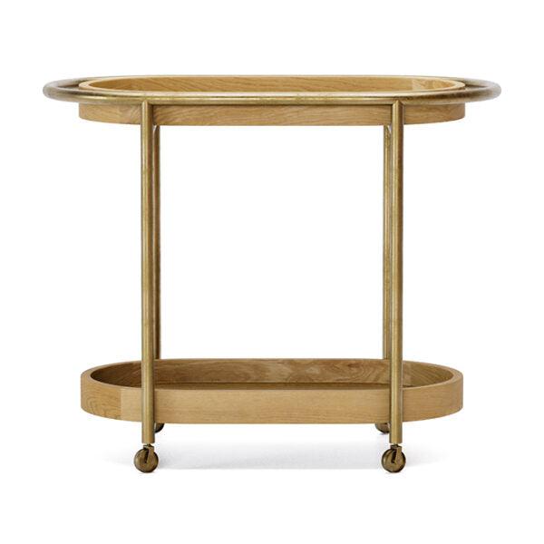 Brass & Wood Bar Cart