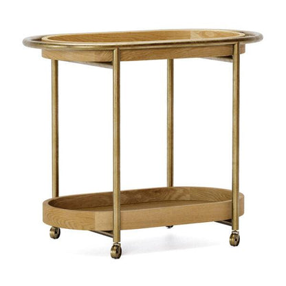 Brass & Wood Bar Cart