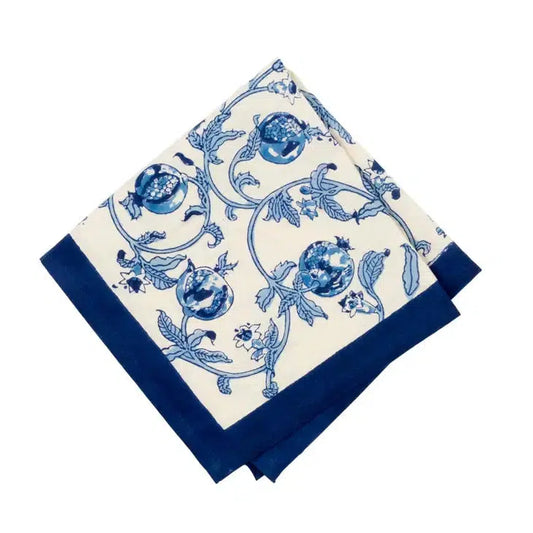 Blue Pomegranate Napkins, Set of 6