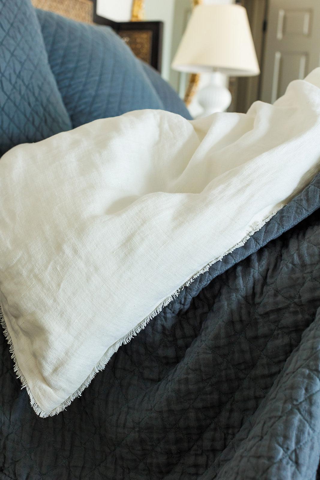 Slub Linen Bedding Collection, Ivory