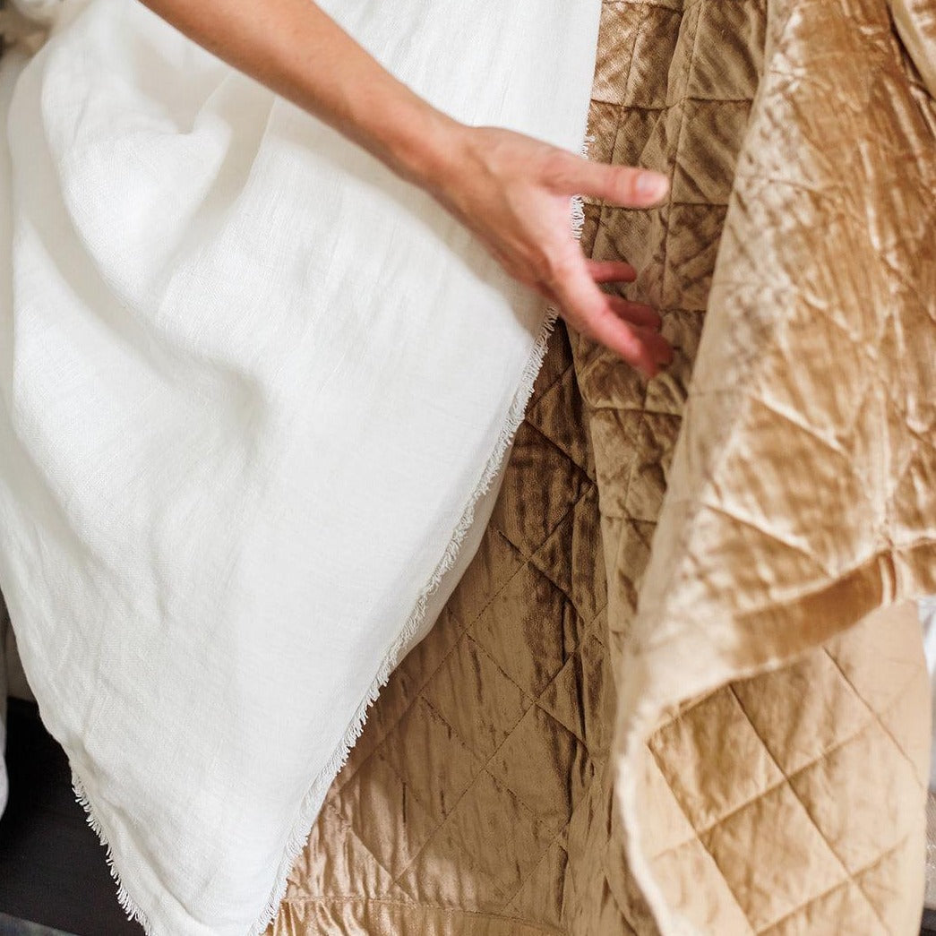 Quilted Luxe Bedding Collection, Butterscotch