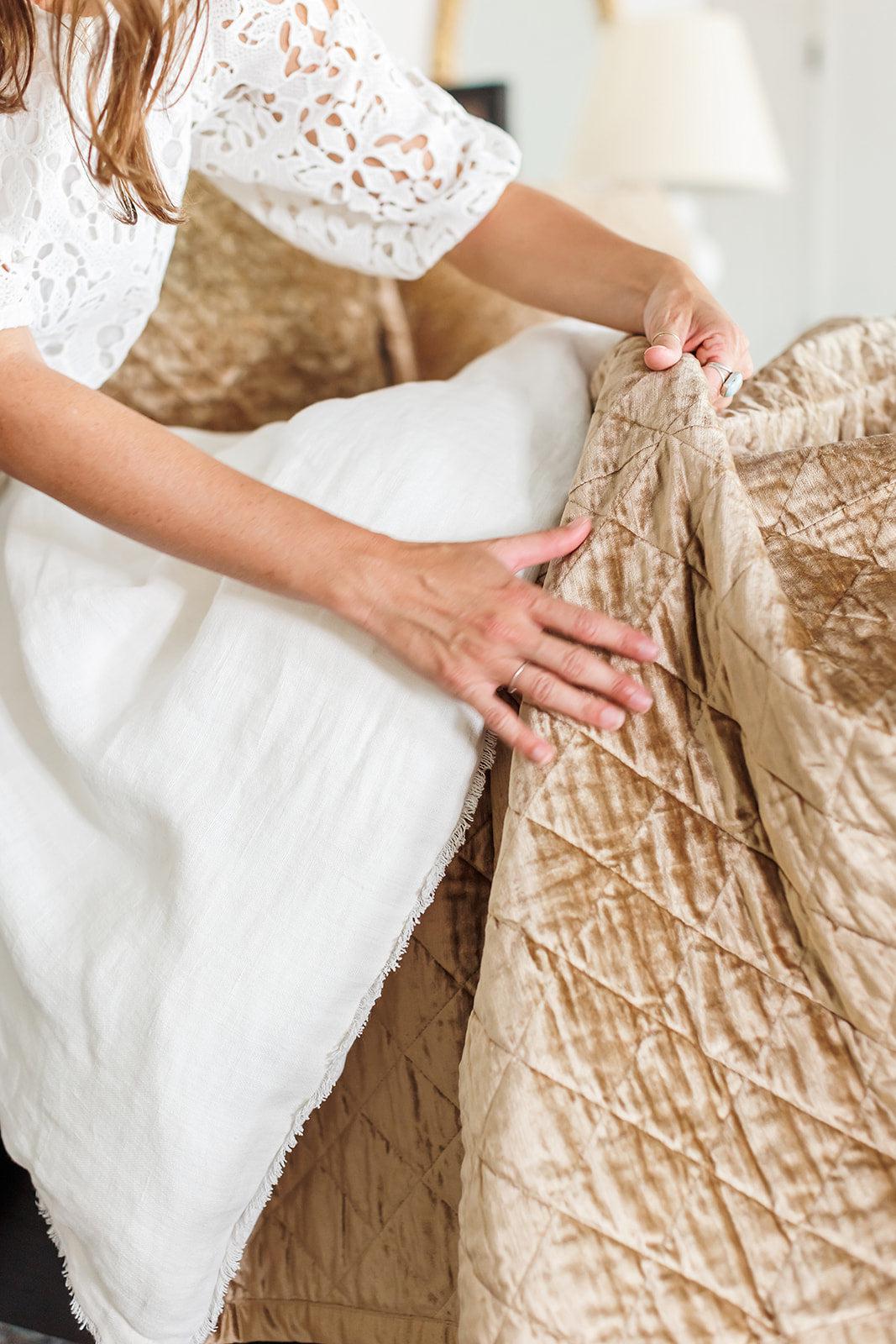 Quilted Luxe Bedding Collection, Butterscotch