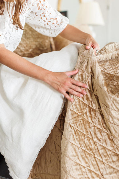 Quilted Luxe Bedding Collection, Butterscotch