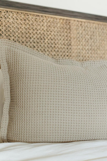Waffle Matelasse Bedding Collection, Natural