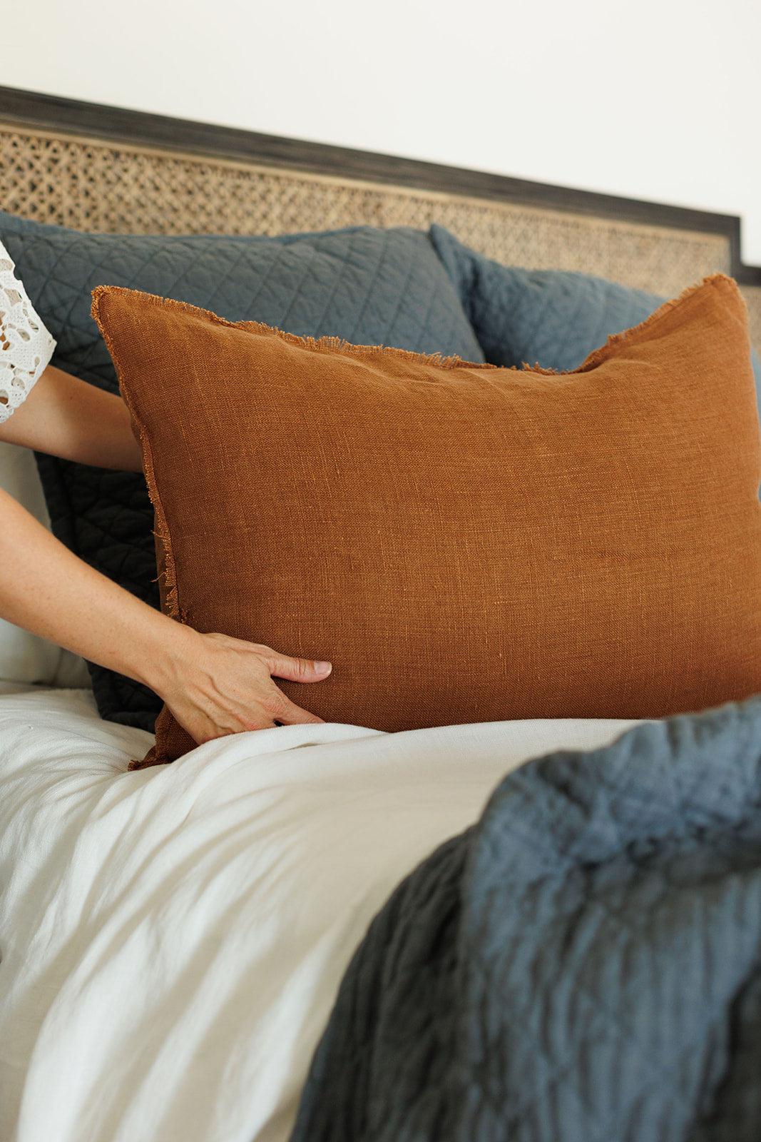 Slub Linen Bedding Collection, Sienna