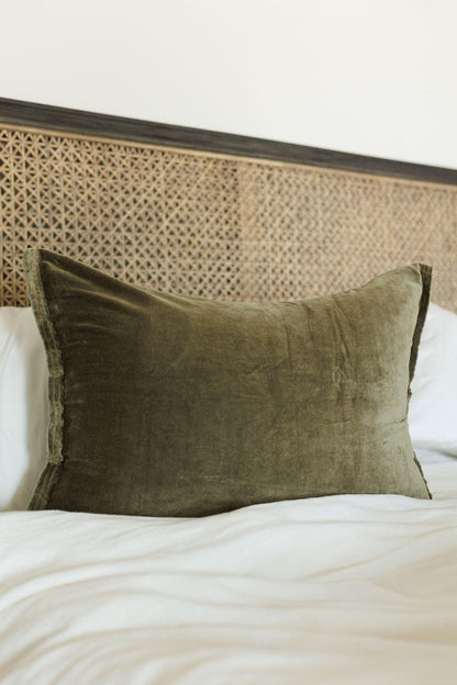 Raw Edge Velvet Bedding Collection, Laurel