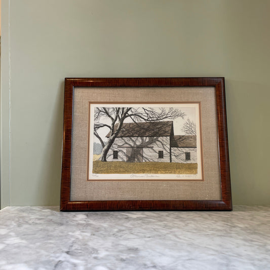 Framed "Afternoon Shadows" with Linen Matting