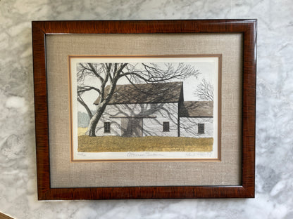 Framed "Afternoon Shadows" with Linen Matting