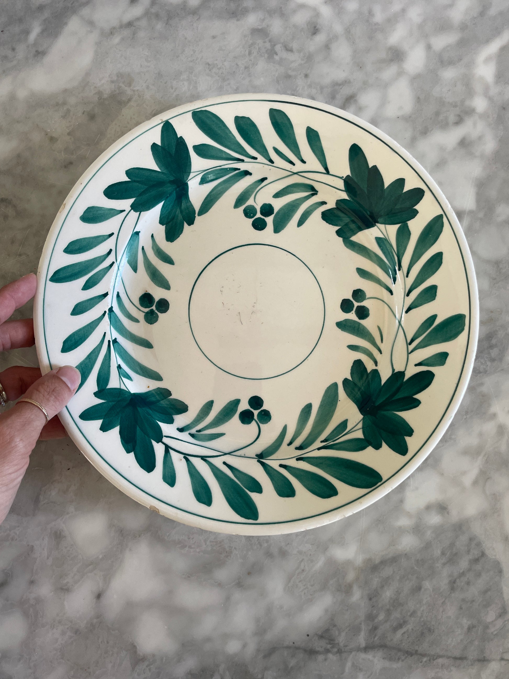 Green Leaves and Berries Plate