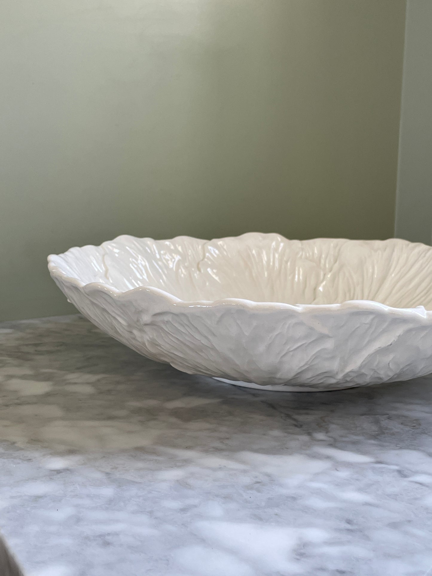 Large White Cabbage Bowl