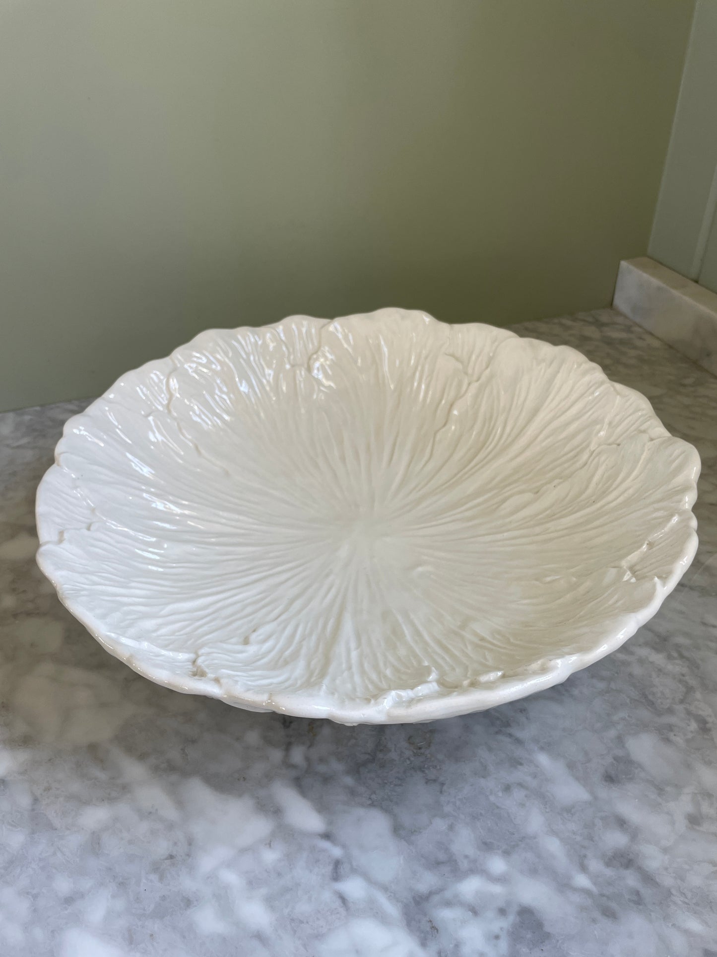 Large White Cabbage Bowl