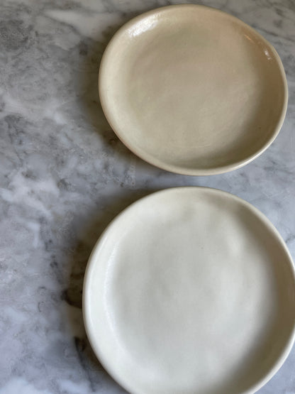 Petite Cream Pottery Dishes