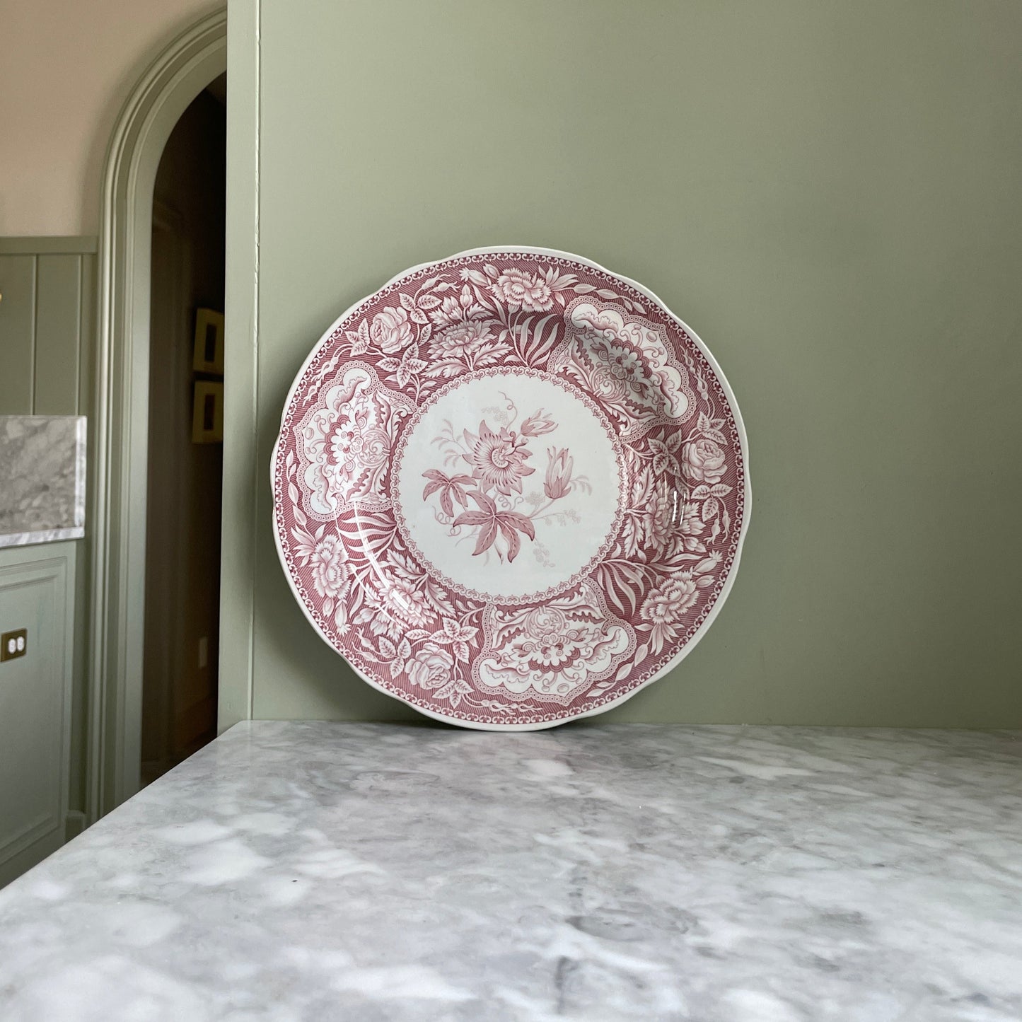 Pink Spode Plate