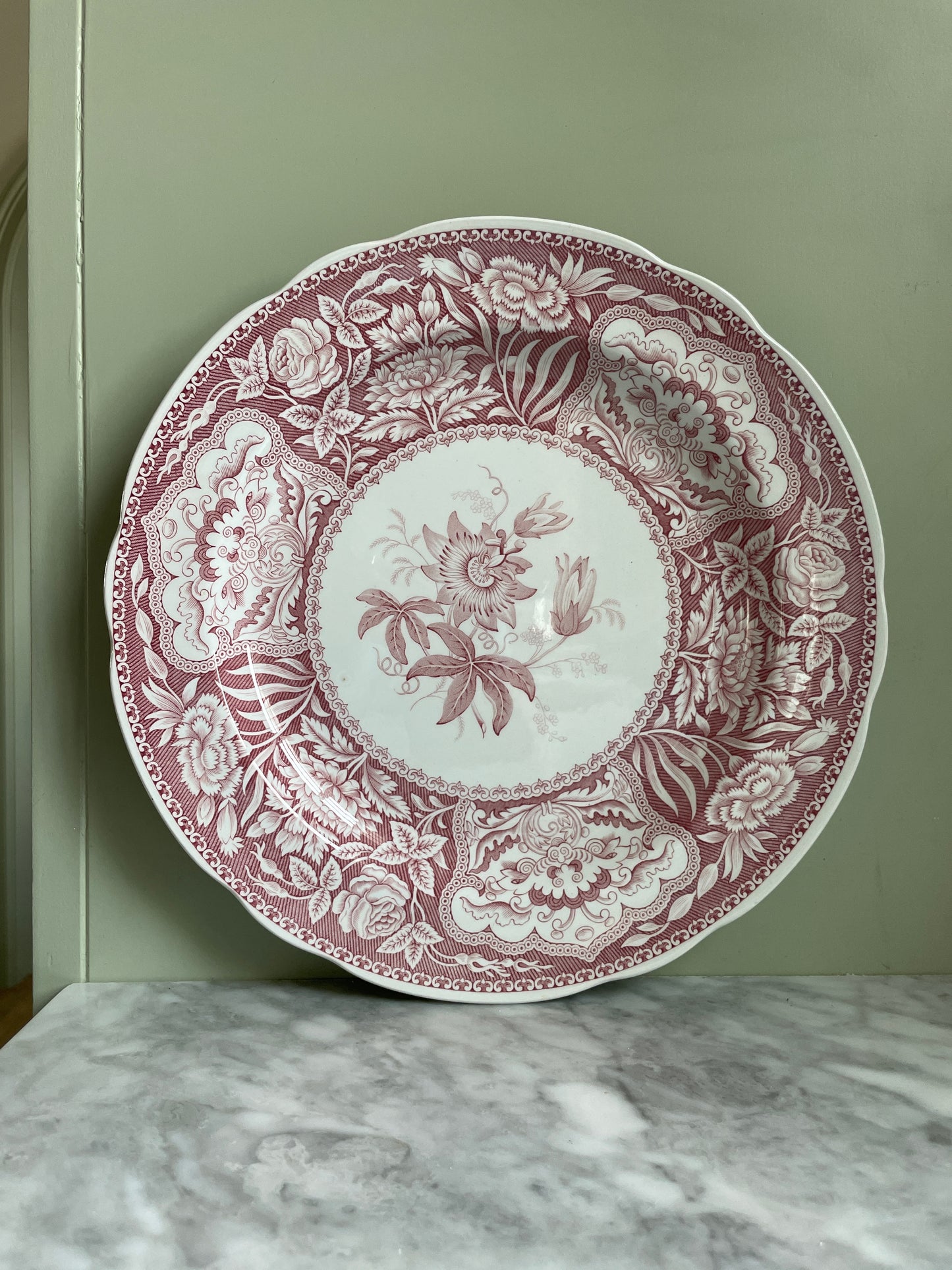 Pink Spode Plate