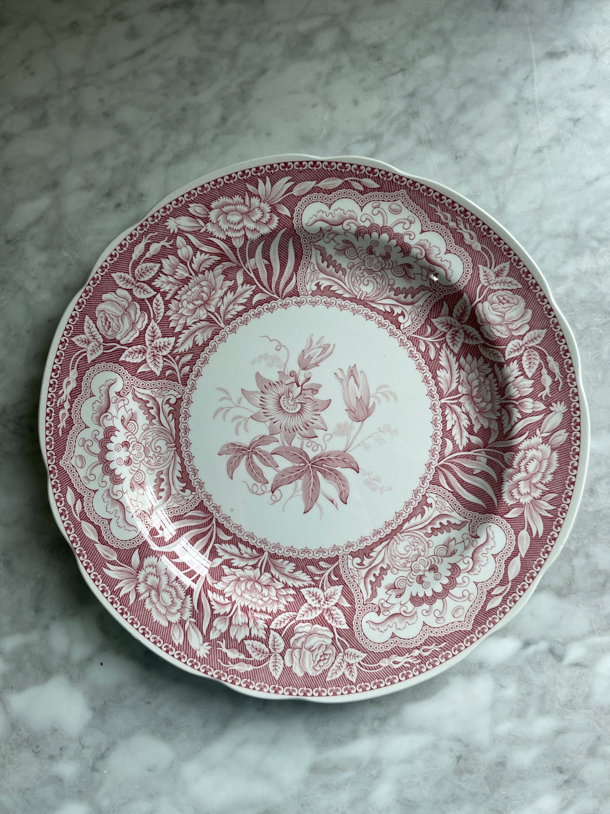 Pink Spode Plate