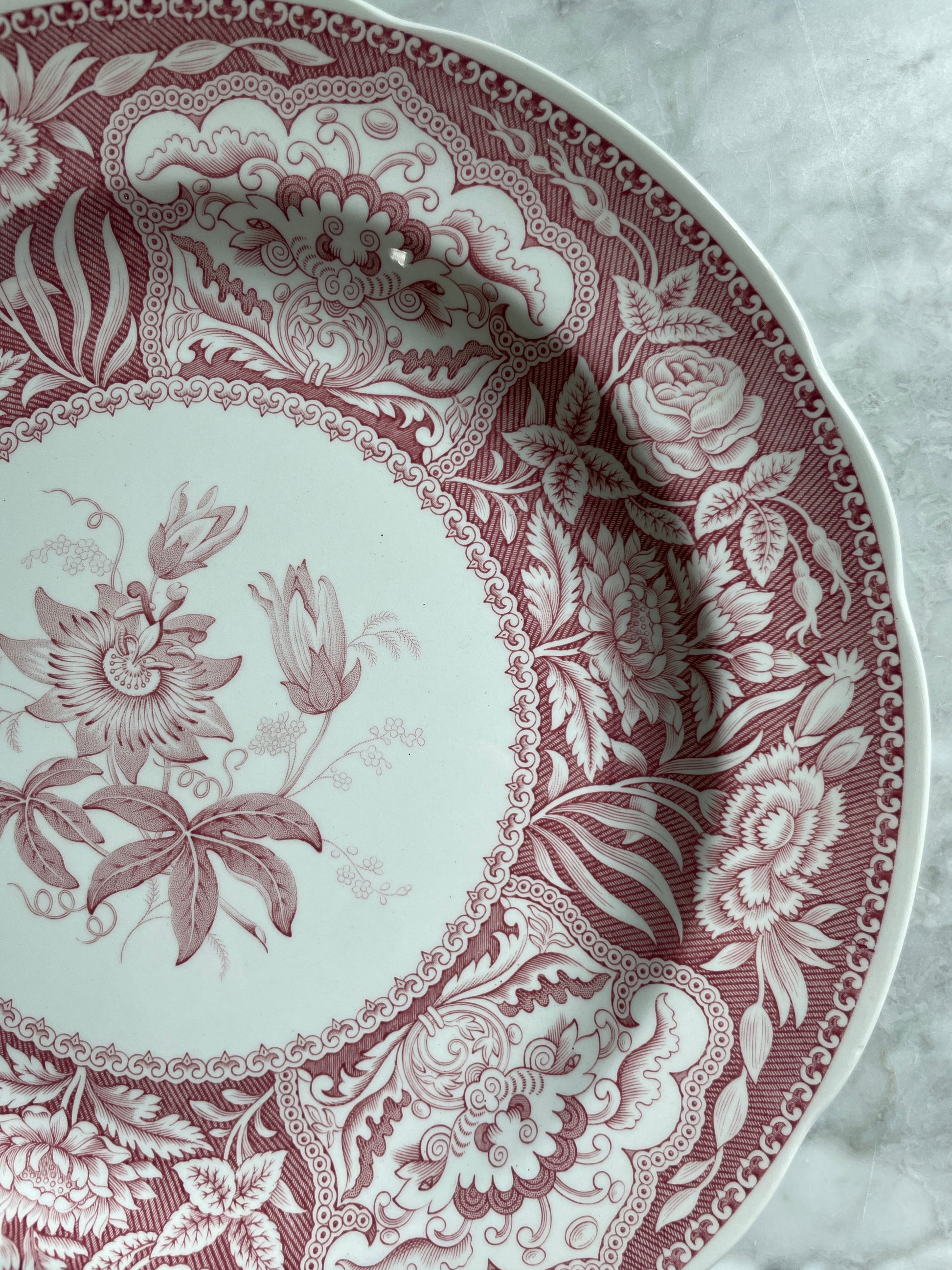 Pink Spode Plate