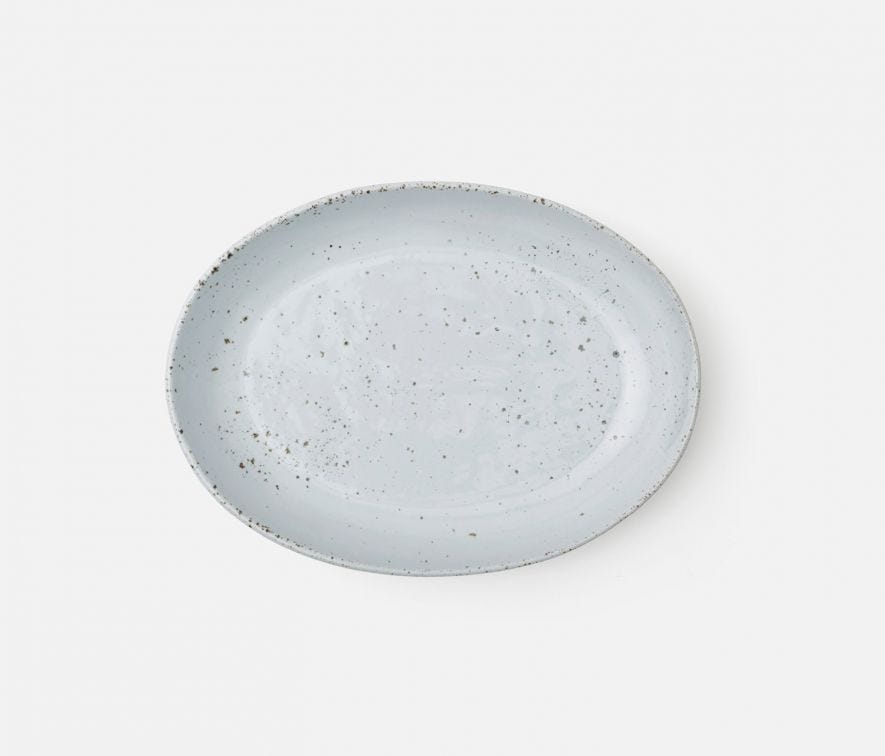 Marcus Oval Serving Platter, White Salt