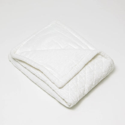 Quilted Linen Bedding Collection, White