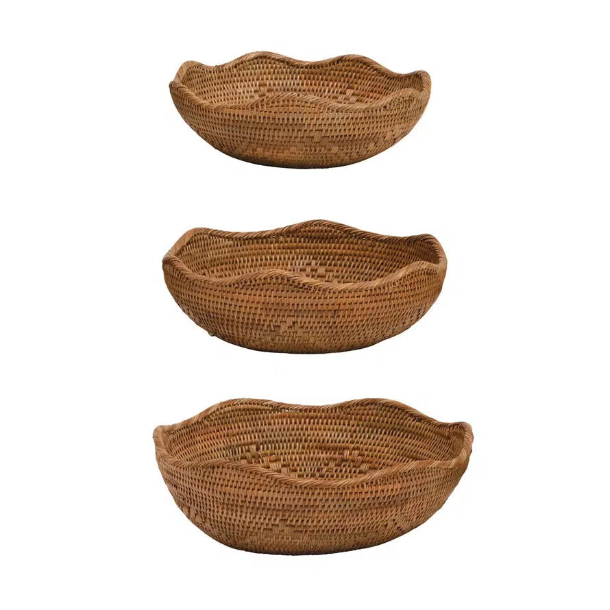 Hand Woven Rattan Bowls