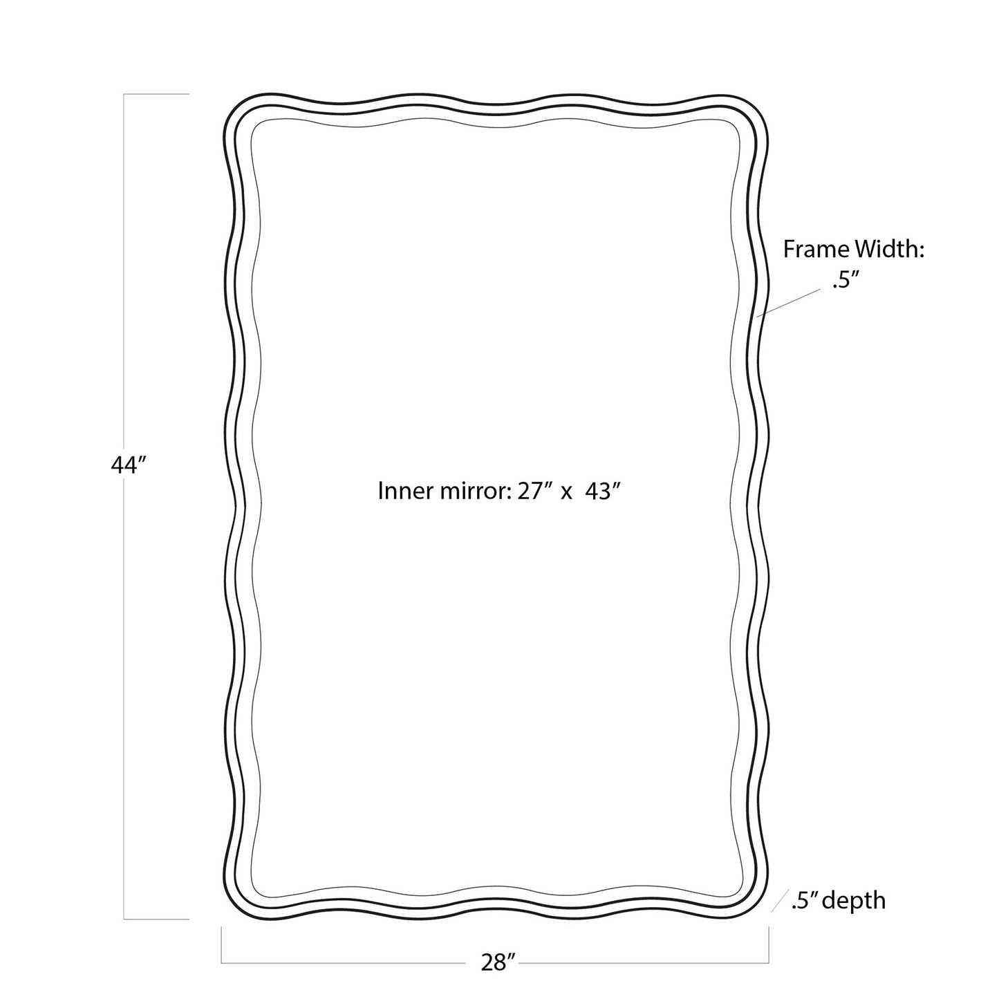 Ripple Mirror, Rectangle