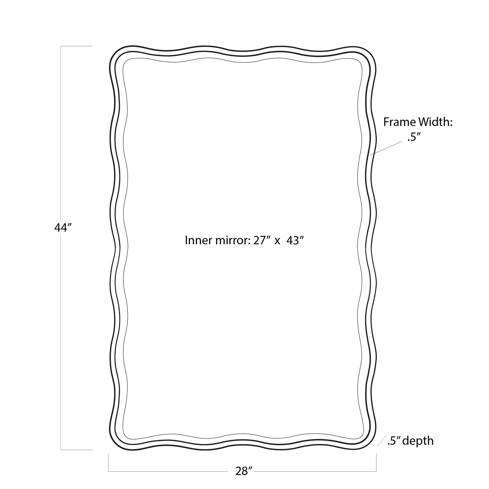 Ripple Mirror, Rectangle