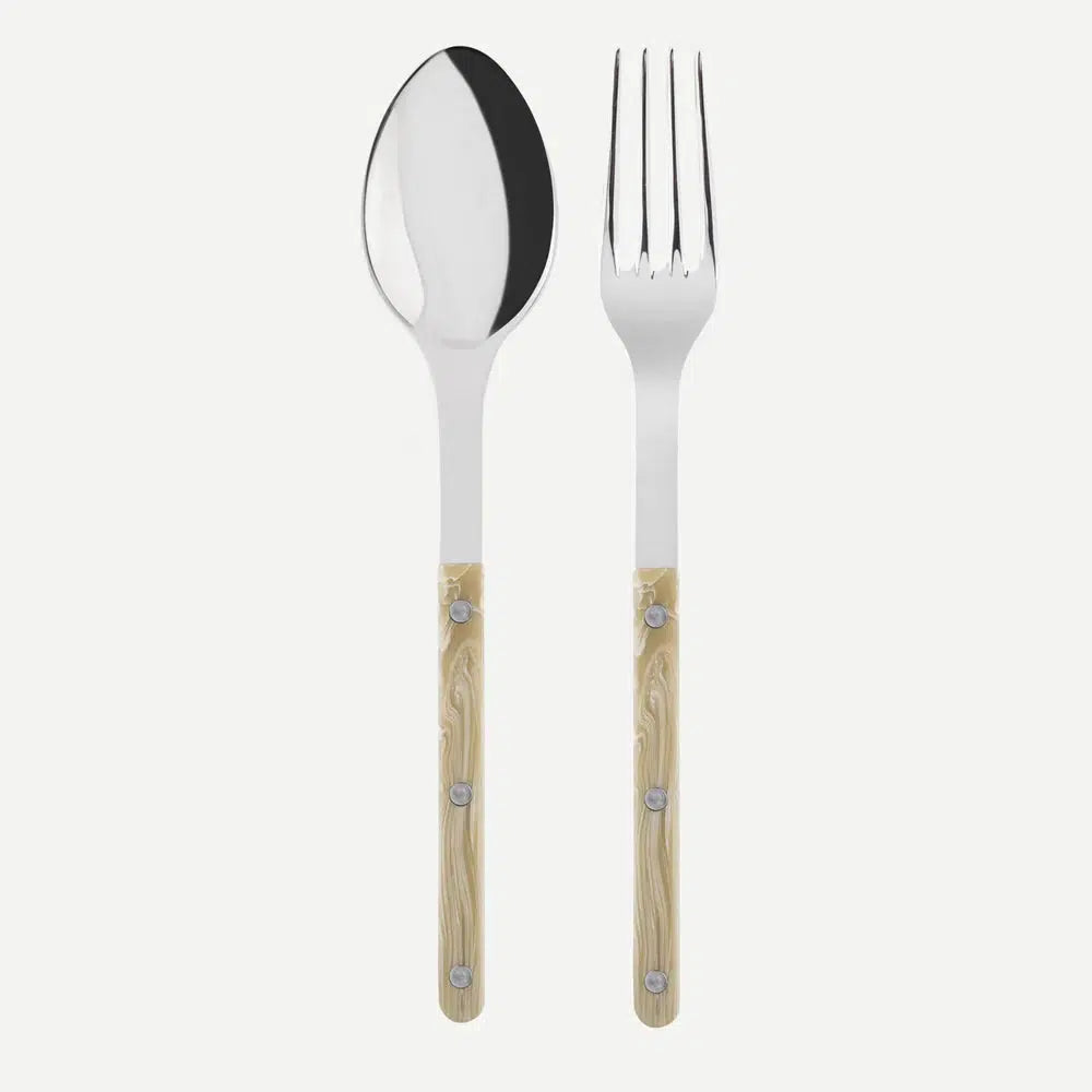 Bistrot Horn 4-Piece Flatware Set + Serving Pieces (Sabre Paris)