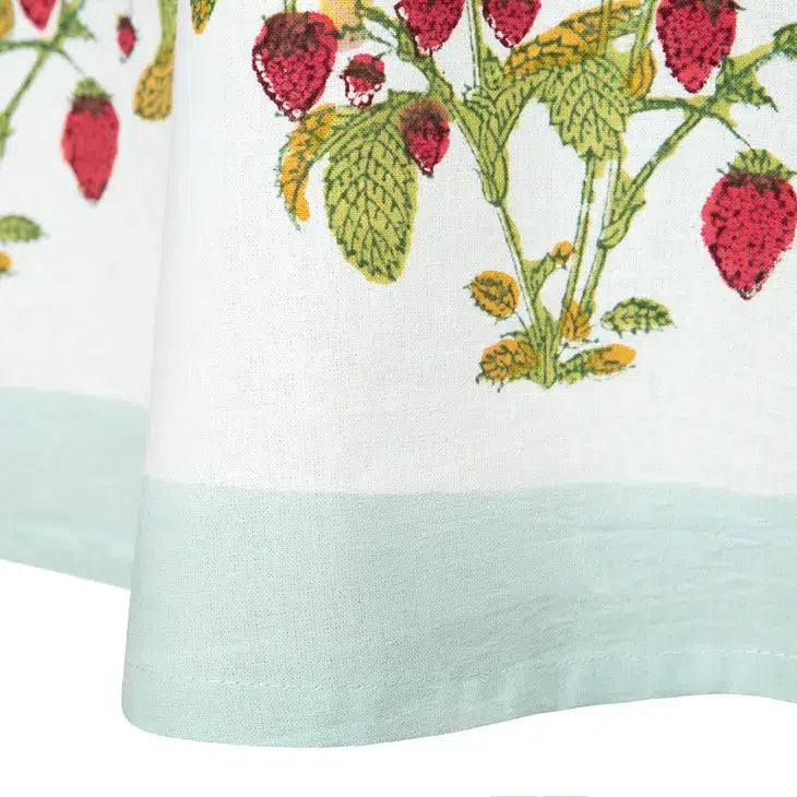 Strawberry Blue Tablecloth