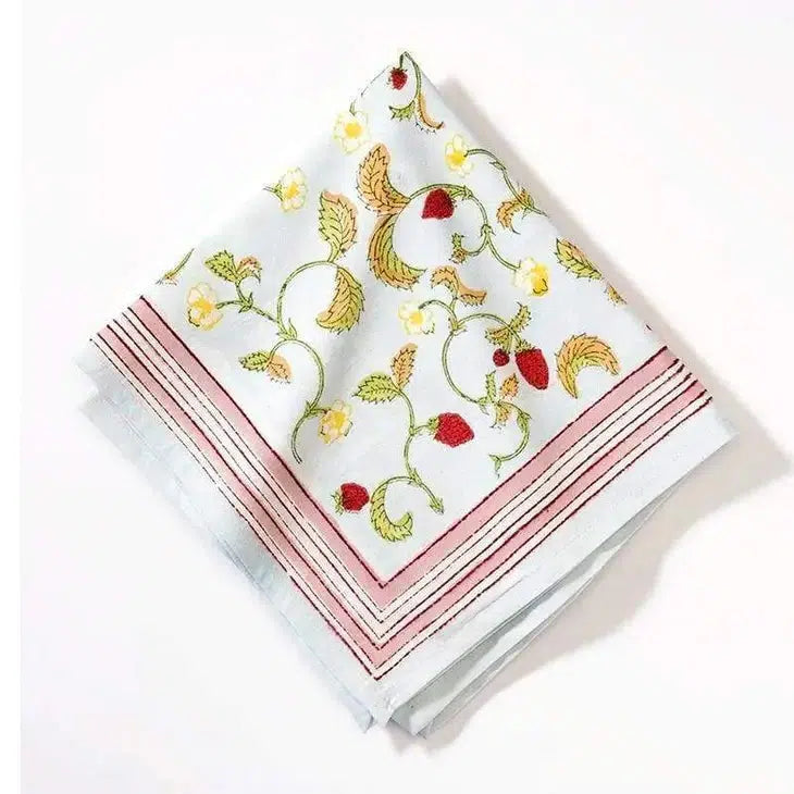 Strawberry Blue Napkins, Set of 6