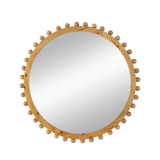 Wood Beaded Mirror