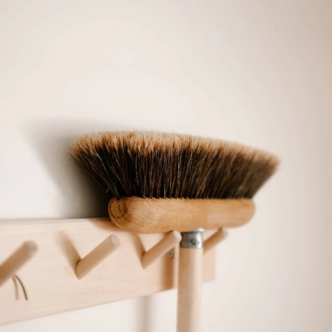 Horsehair Broom with Wooden Handle